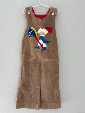 Vintage Chocolate Soup Kids Corduroy Romper Overalls Retro Preppy Size 4